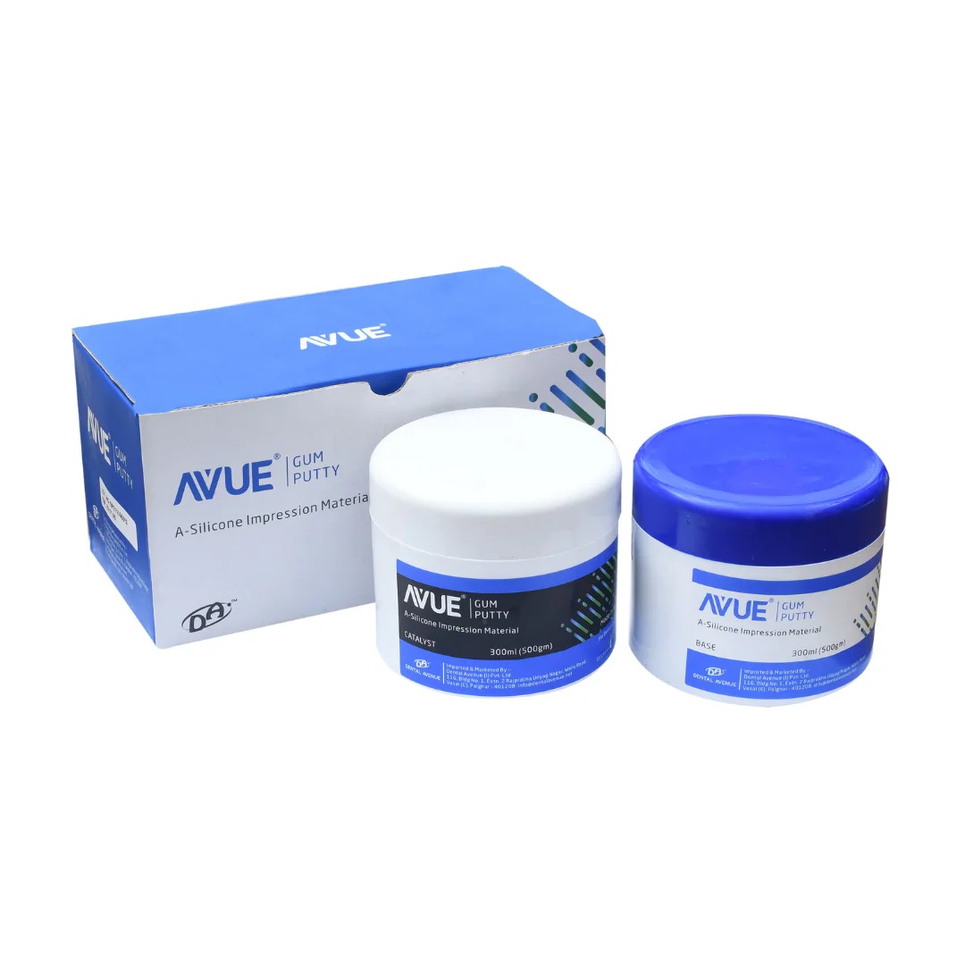 AVUE Gum Putty (Very Heavy Body Addition Silicone Impression Material) 500gm base + 500gm Catalyst - ORAL HEALTHCART